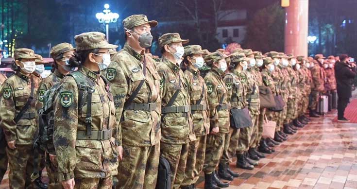 450 military medics sent to Wuhan in coronavirus fight