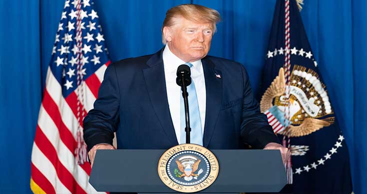 Trump vies for votes at massive anti-abortion rally