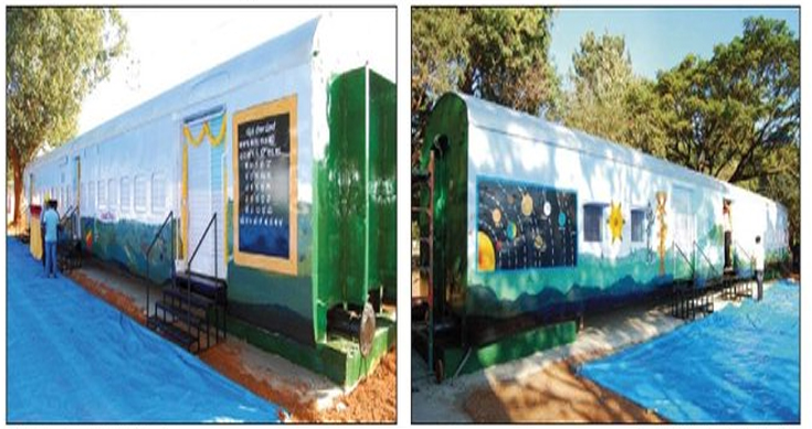 Two disused train coaches turned into classrooms in Mysuru