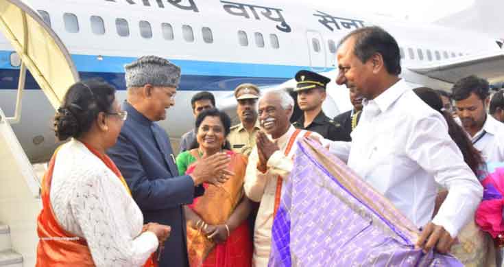 President arrives to attend meditation program