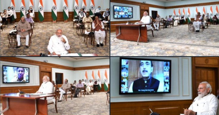 PM interacts with floor leaders of political parties on COVID-19