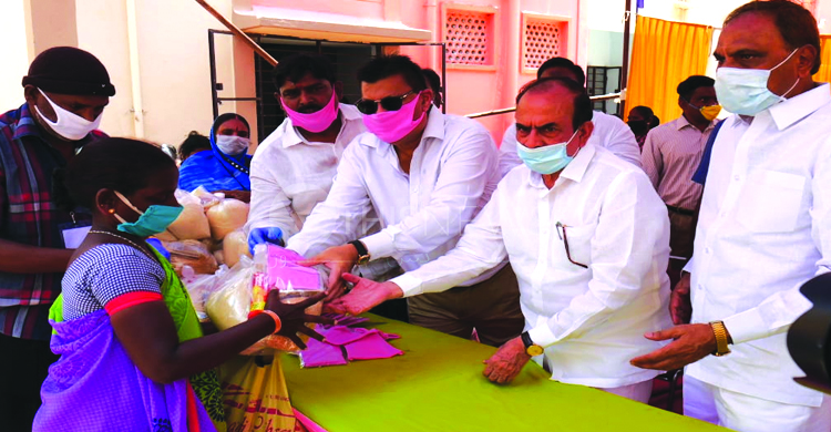 HM distributed essential commodities at Goshamahal
