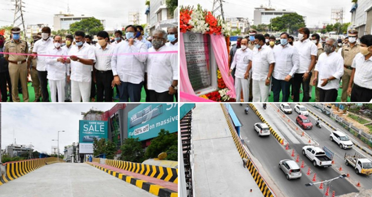 Ministers launch Steel bridge at Punjagutta