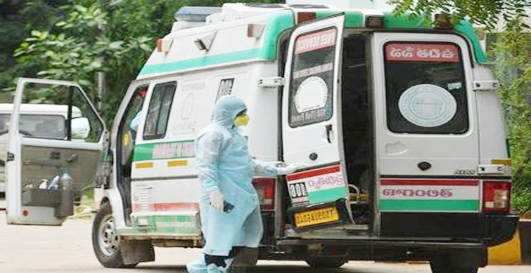 Octogenarian tested positive with Covid 19 escape from an ambulance