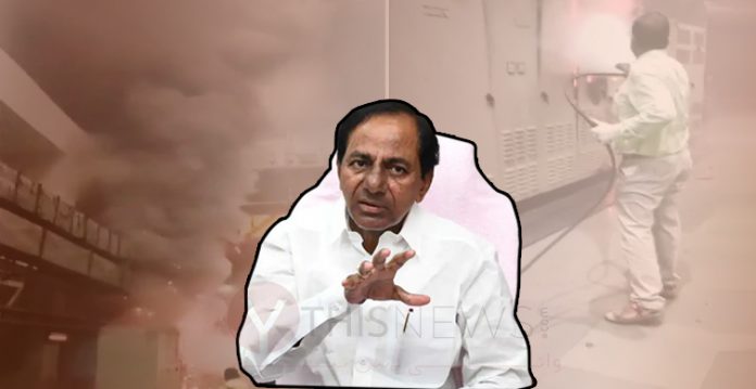 KCR orders CID probe on Srisailam power plant accident