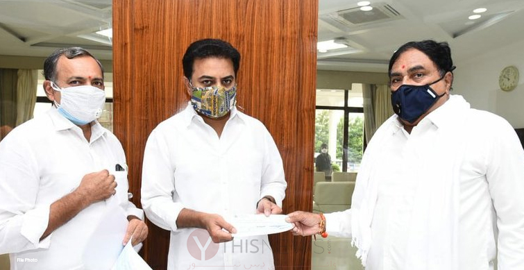 KTR appreciates TRS leaders to buy ambulances