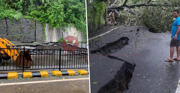 Rains lash Mumbai, landslide at Malabar Hill