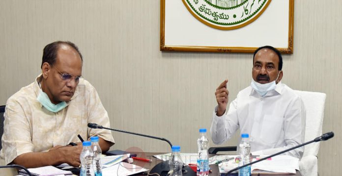 Video Conference held with District Collectors on Covid-19