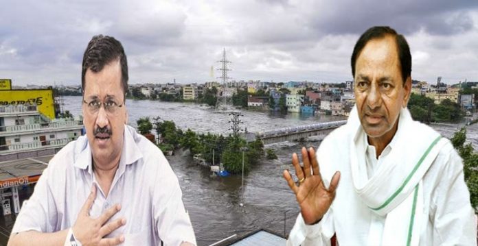 Rs 15 CR for Flood-Hit Telangana Announced by Delhi CM, KCR Grateful