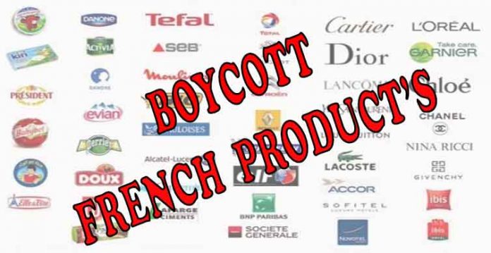 Hyderabad French products Boycott Muslim French President Emmanuel MacronBoycott French products;