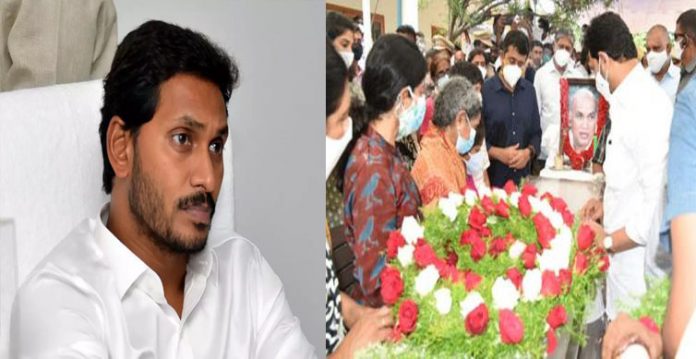 CM YS Jagan pays tribute to father in law Gangi Reddy