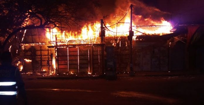 Four Clothe Shops Gutted In Fire Accident At Koti
