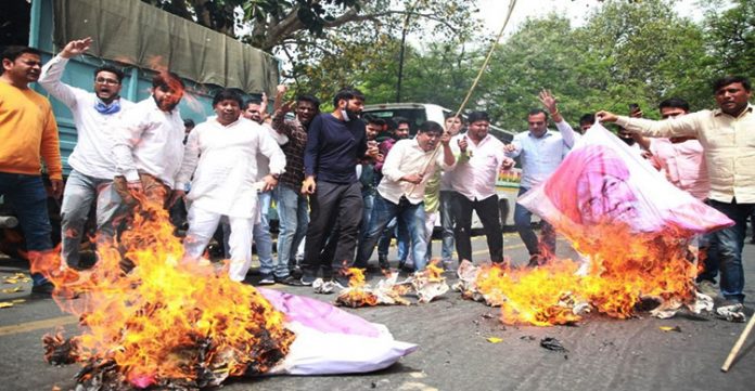 iyc, kisan congress want sakshi maharaj sacked for calling farmers 'terrorists'