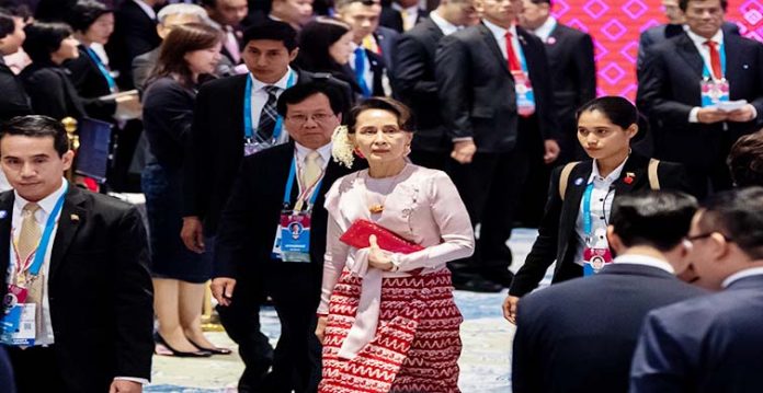 myanmar leader aung san suu kyi denied government