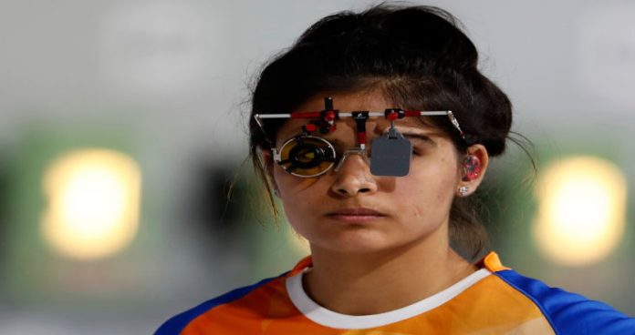 shooting wc india win gold in men's & women's pistol team events