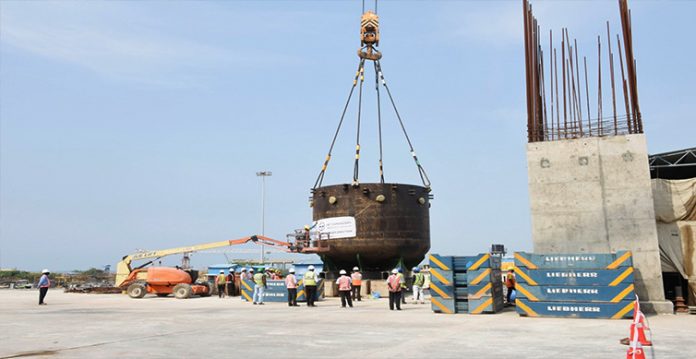 huge core catcher installed at kudankulam nuclear unit 4