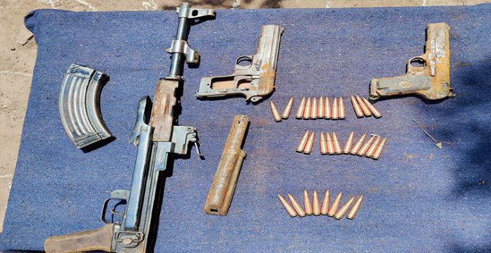 cache of arms & ammunition recovered in j&k's poonch