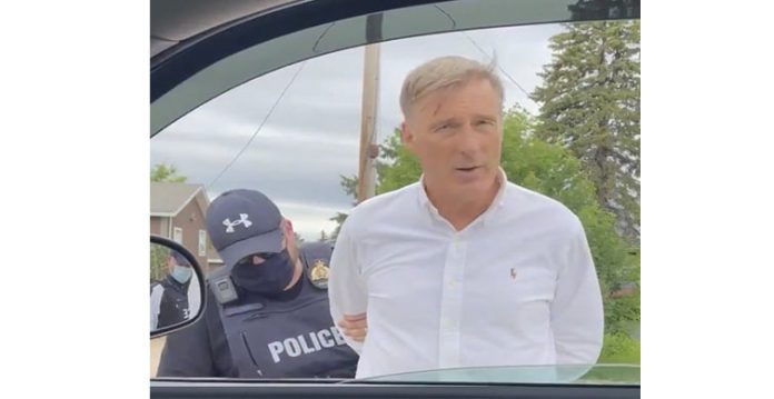 canadian politician arrested for violating public health act