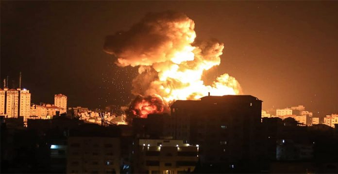 israel strikes in gaza after arson attacks