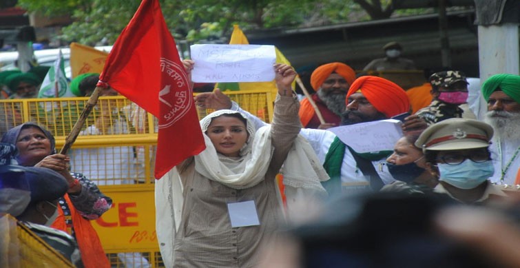 farmers begin 'kisan sansad' at jantar mantar