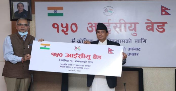 india gifts 150 icu beds to nepal