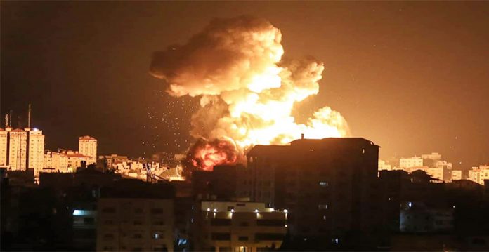 israeli military strikes hamas base in gaza