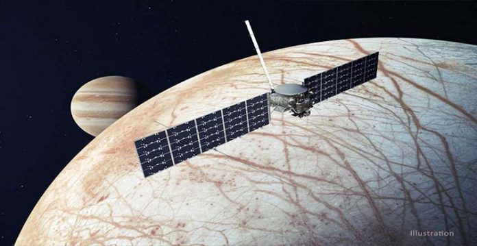 nasa to take spacex flight for mission to jupiter's icy moon