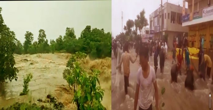 nirmal district is flooded with rains