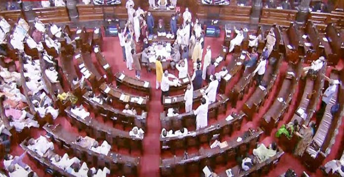 amid opposition walkout, rajya sabha passes 3 bills on monday