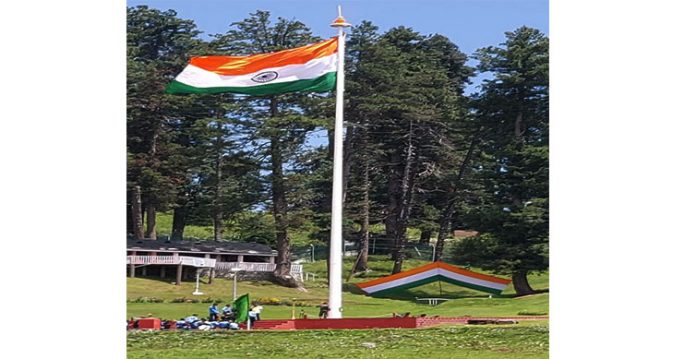 army installs 100 ft tall national flag in jammu and kashmir's gulmarg