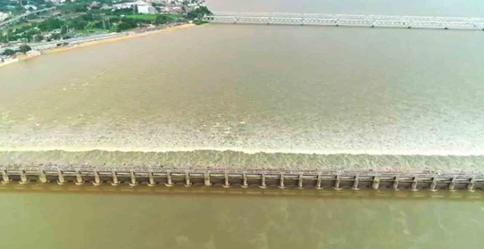 flood waters recede in krishna river
