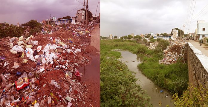 garbage and debris dumping goes on haywire at mir alam lake