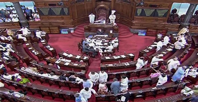 lok sabha adjourned twice over oppn's protest on inflation, snooping row