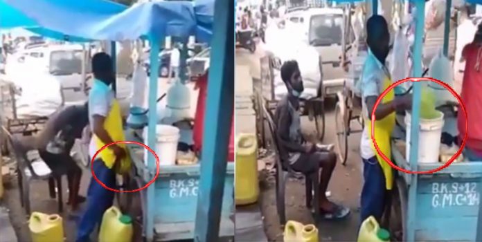 Panipuri vendor caught mixing his urine with khatta water; video viral