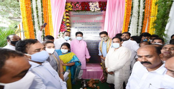 rs 1280 cr to set up 17 stps ktr lays foundation for fathenagar