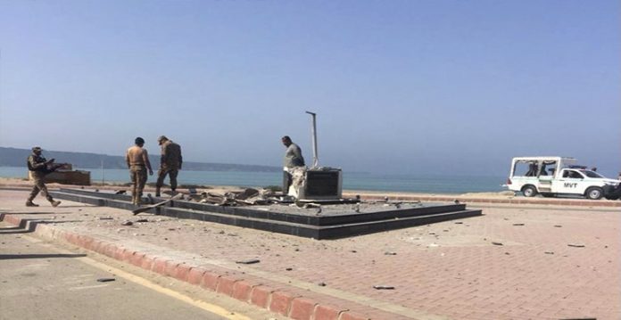 baloch liberation army blows up jinnah statue in gwadar