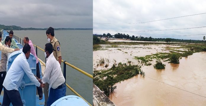 Eight gates of Himayath and Four of Osman Sagar lifted to feed Musi River