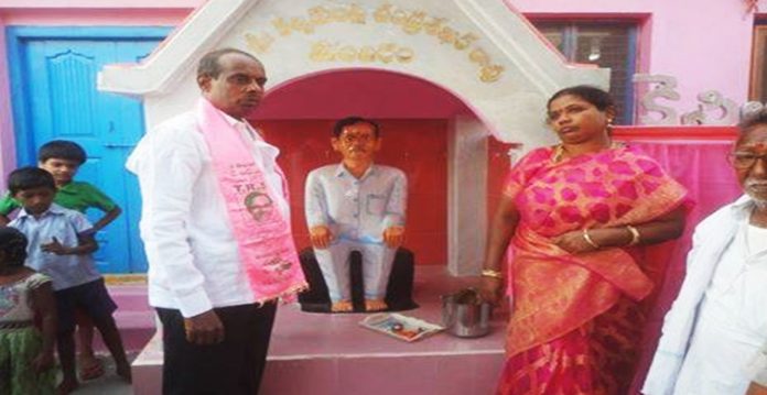 Telangana man who built KCR temple puts it on sale