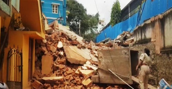 Three-storeyed building collapses in Bengaluru, no casualties reported