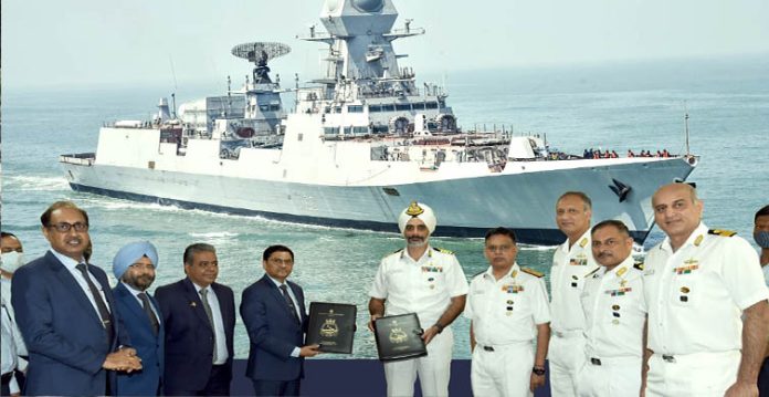 mdl delivers first 'project 15b class destroyer' ship to indian navy