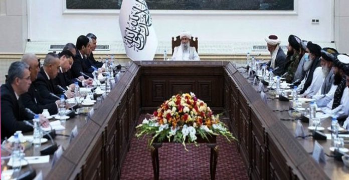 taliban acting pm meets turkmen foreign minister on bilateral ties