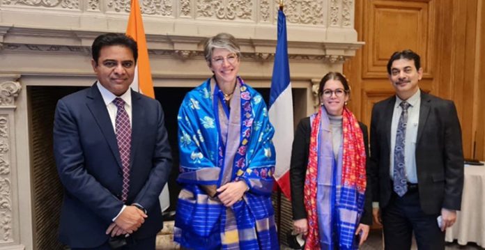 telangana delegation meets ceos of french firms in paris