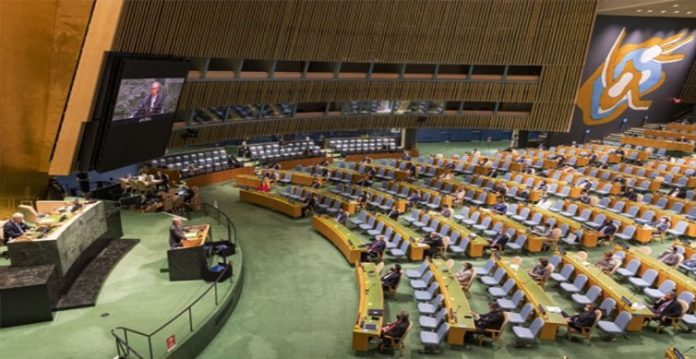 un general assembly allows 3 states in serious arrears to vote