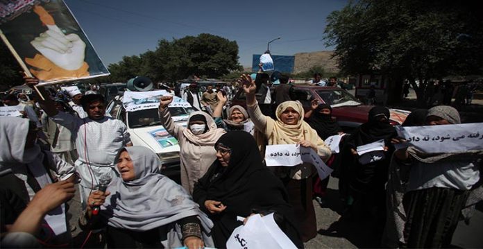 Afghan Women Protest Over Right To Education, Employment Against Taliban
