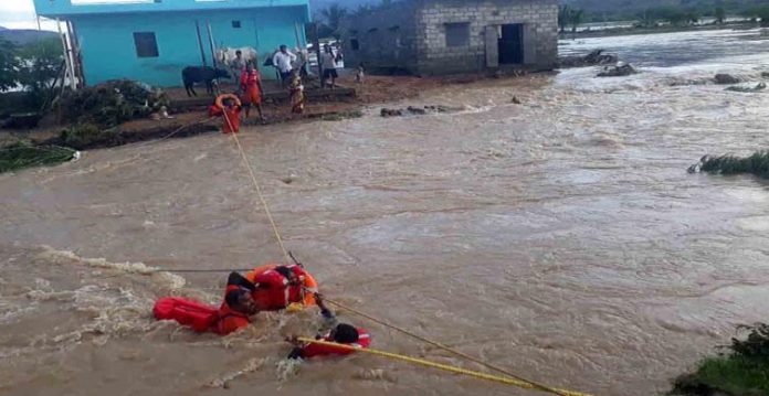 andhra floods damage road, rail routes; several trains cancelled