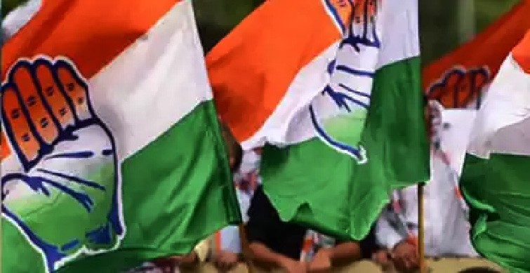 congress party holds protest program for farmers