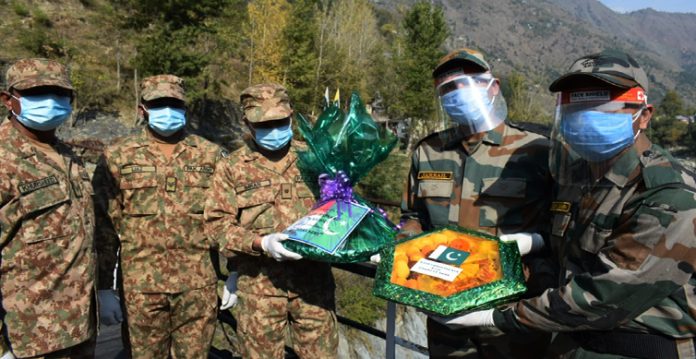 india, pakistan army exchange diwali sweets on loc
