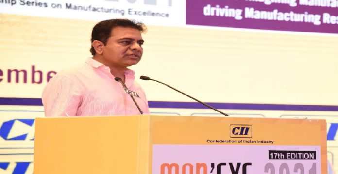 talented manpower is playing a key role in attracting industry investments in telangana ktr