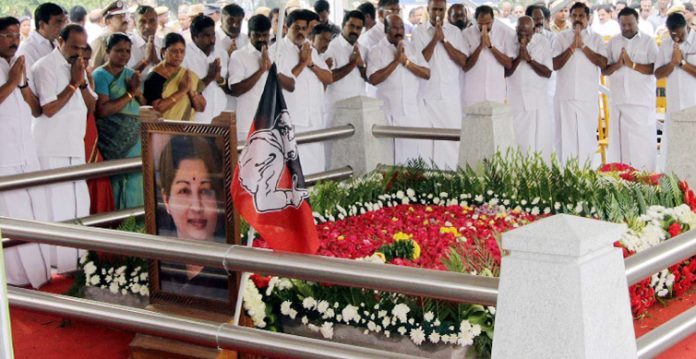 aiadmk pays tributes to jayalalithaa on 5th death anniversary