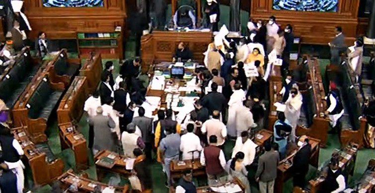 lok sabha adjourned till 2 pm amid oppn ruckus